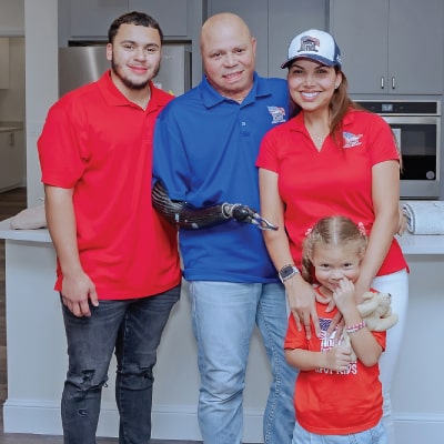 Homes For Our Troops - Veteran's Family at kitchen of their new home